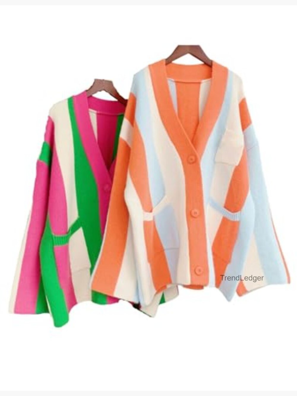 Oversized Chunky Knit Cardigan with Pockets - Picture 3 of 7